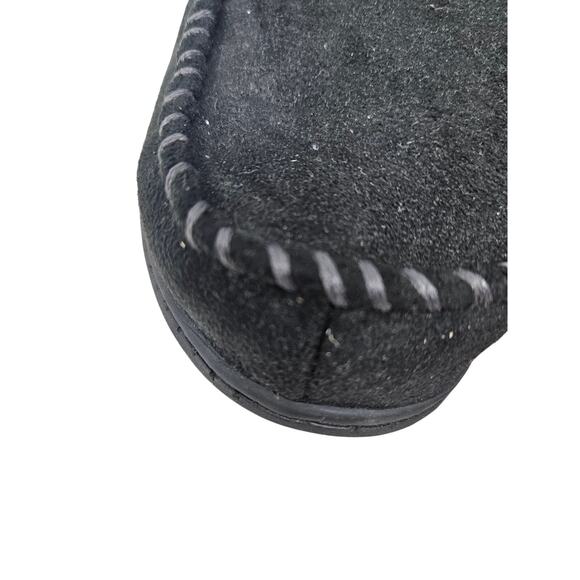 NEW Dearfoams M 9-10 Slippers Black Slip On Washable Memory Foam Comfort main image 5